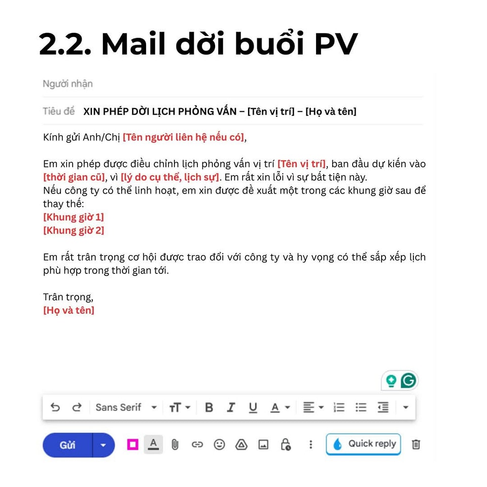 mẫu email