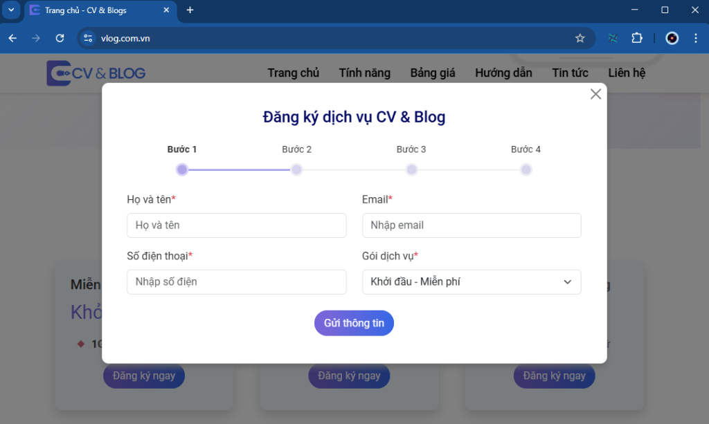 Tạo website CV và Blog Cá nhân - Nâng tầm thương hiệu cá nhân của bạn