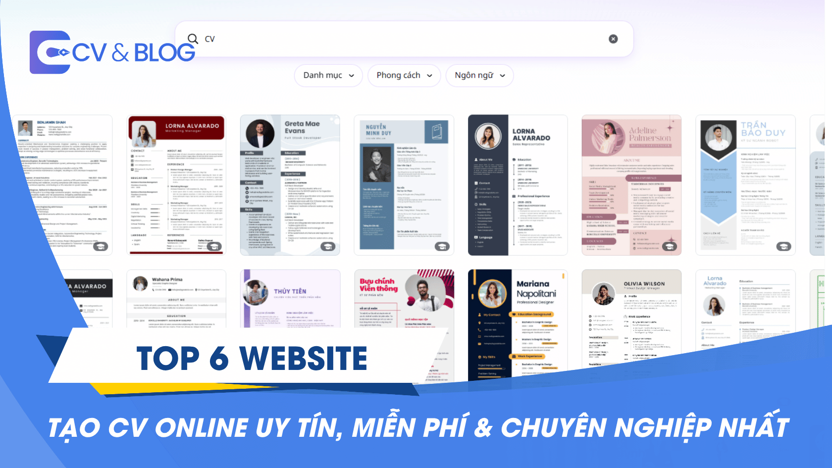 Top 6 Website Tạo CV Online Uy Tín, Miễn Phí & Chuyên Nghiệp Nhất